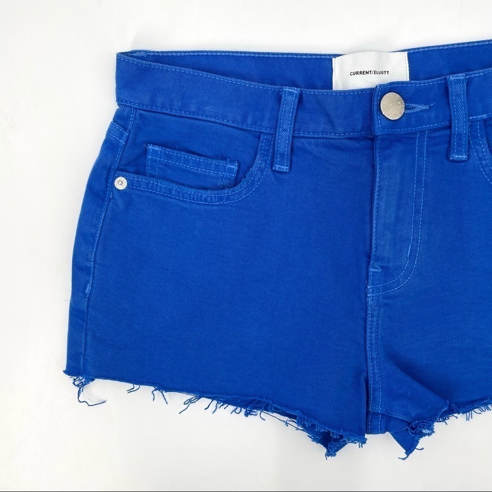 NEW! The Boyfriend Short in Blue with Raw Hem - Picture 4 of 15
